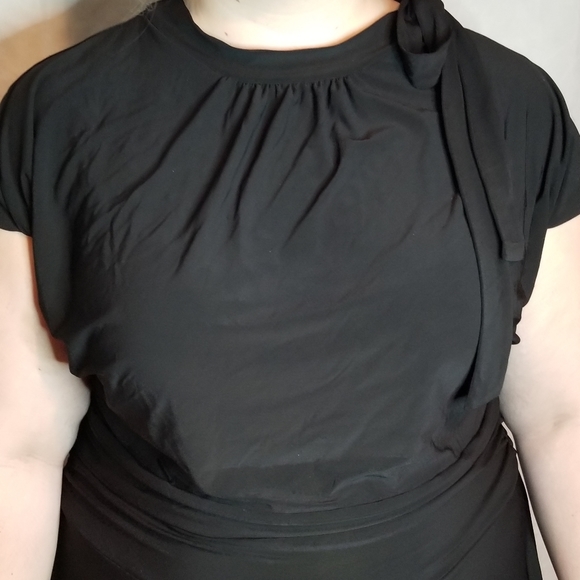 Love Squared Dresses & Skirts - Love Squared Tie Neck Midi Dress, Size 3X